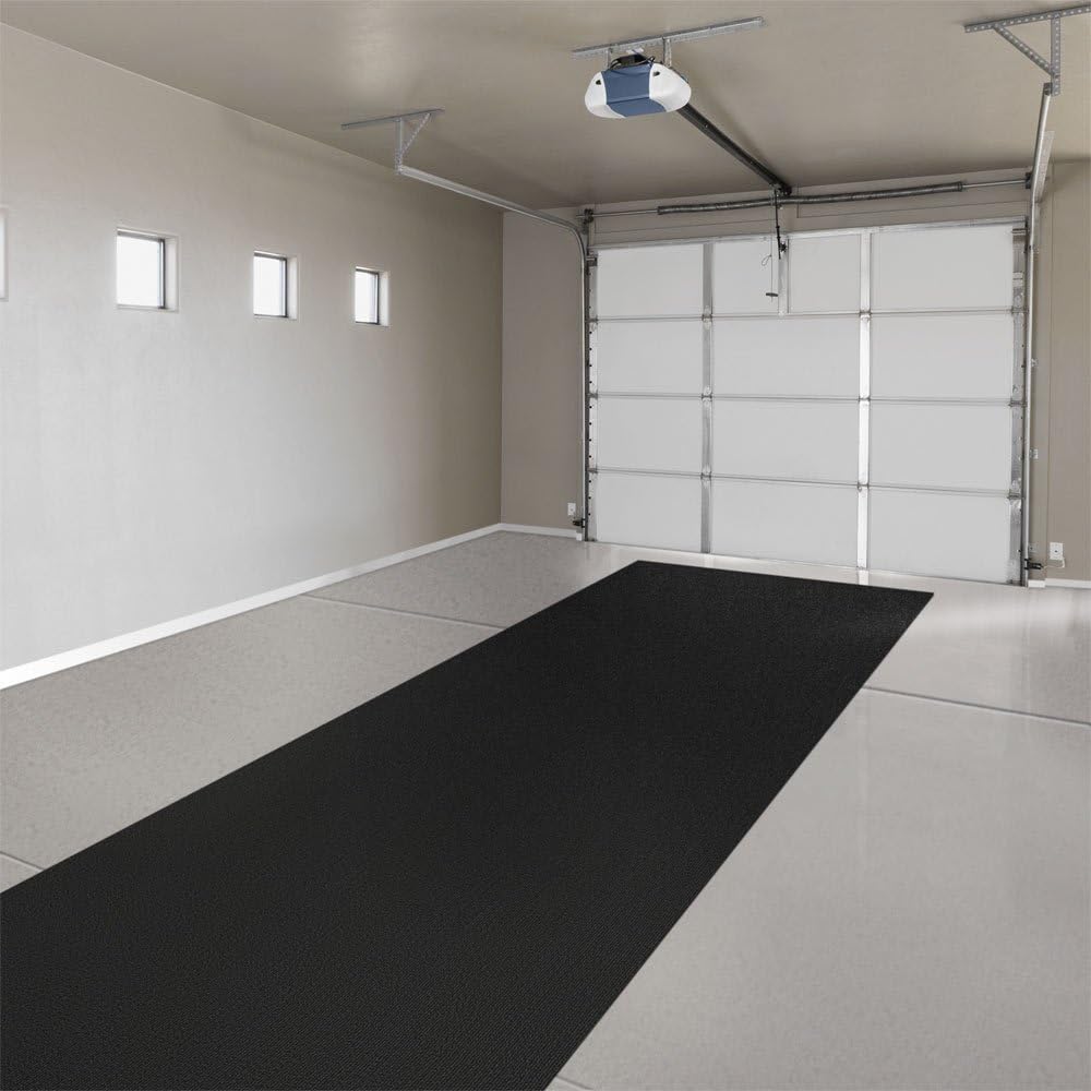 Indoor Outdoor Carpet with Rubber Marine Backing Black 6 Feet x 25 Feet E86613