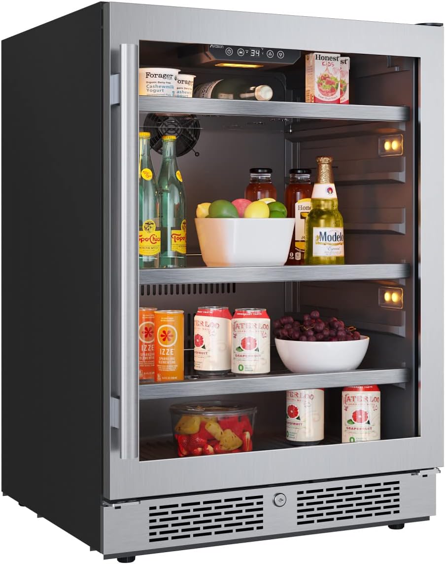 24 Inch 140 Can Beverage Center with LED Lighting V921819