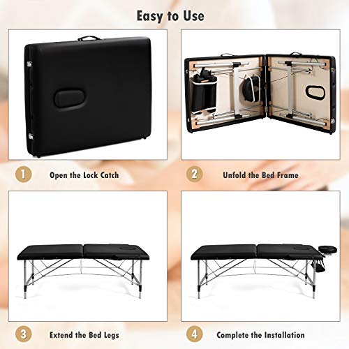 84" Portable Massage Bed with Carry Case S222