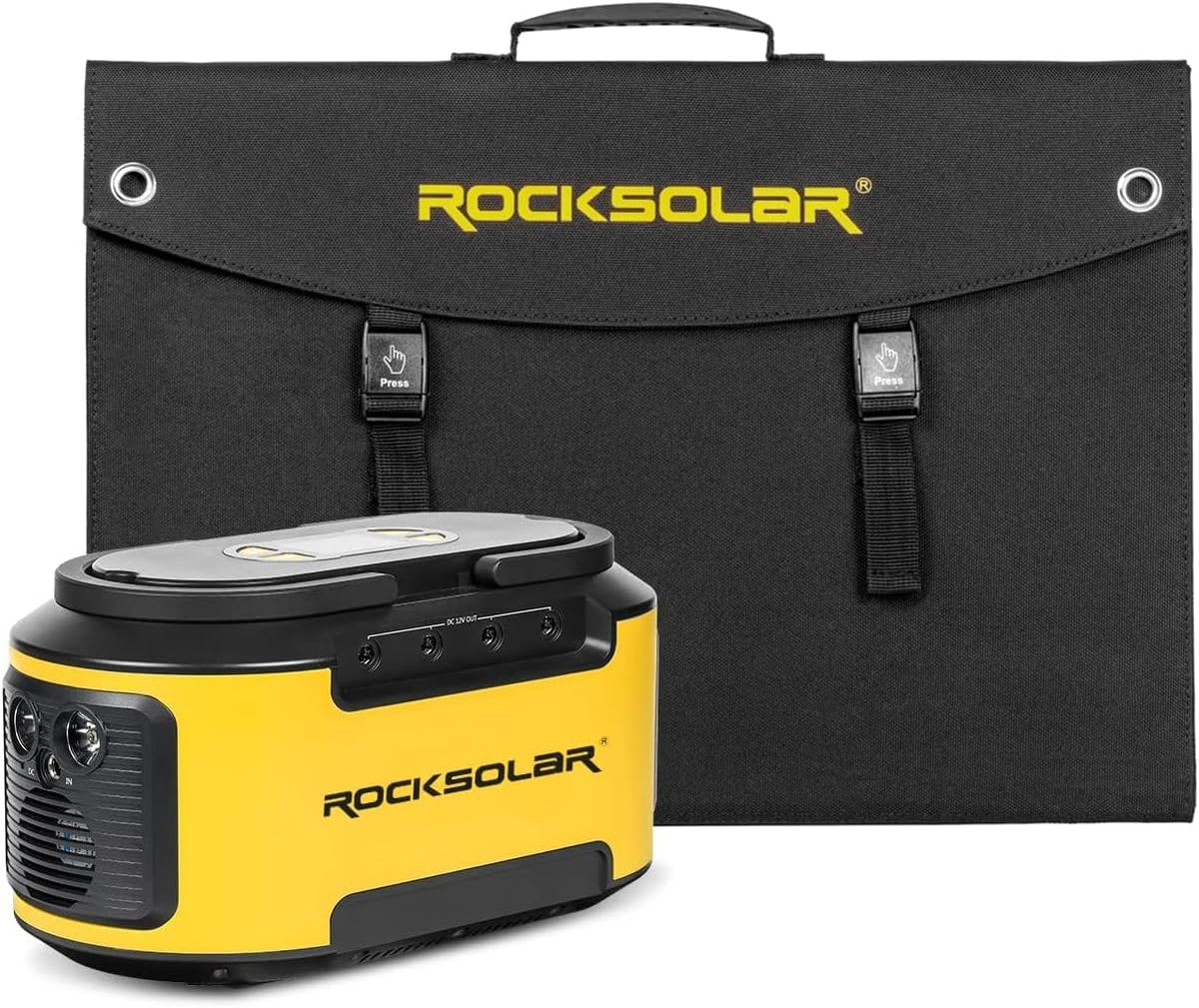 200W Portable Power Station and 30W Foldable Solar Panel with AC/12V DC/USB Outlet G605874