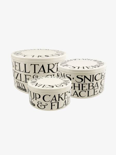 Black Set of 3 Cake Tins A87164
