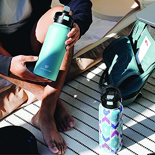 Triple Wall Vacuum Insulated Stainless Steel Water Bottle with Flip Straw B234271