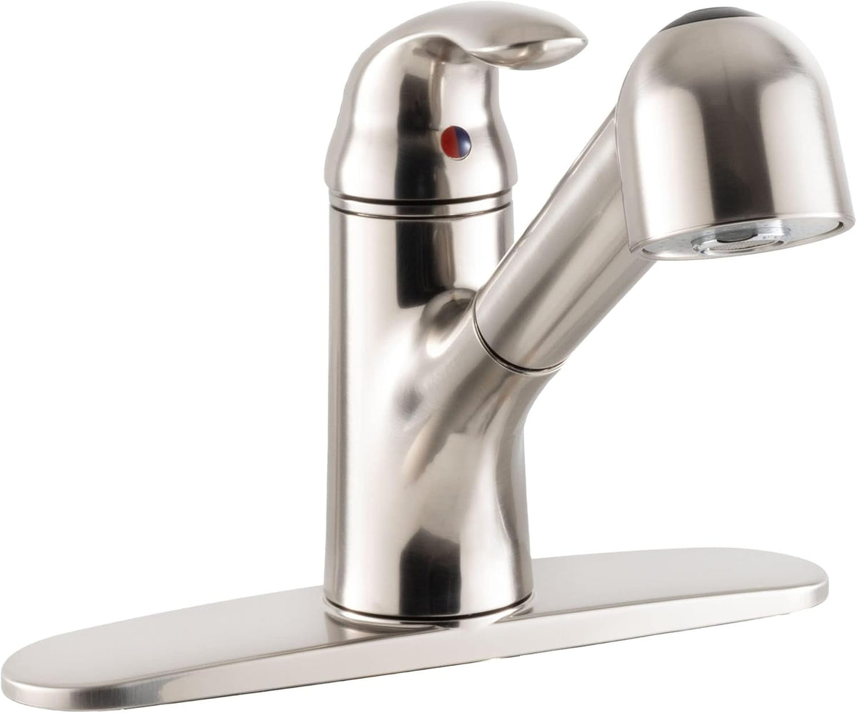 RV Kitchen Pull Out Faucet Brushed Nickel Y819104