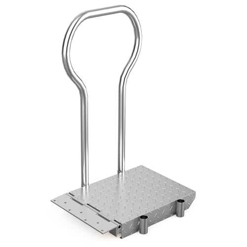 Foldable Dock Boarding Platform with Handrail Y454754