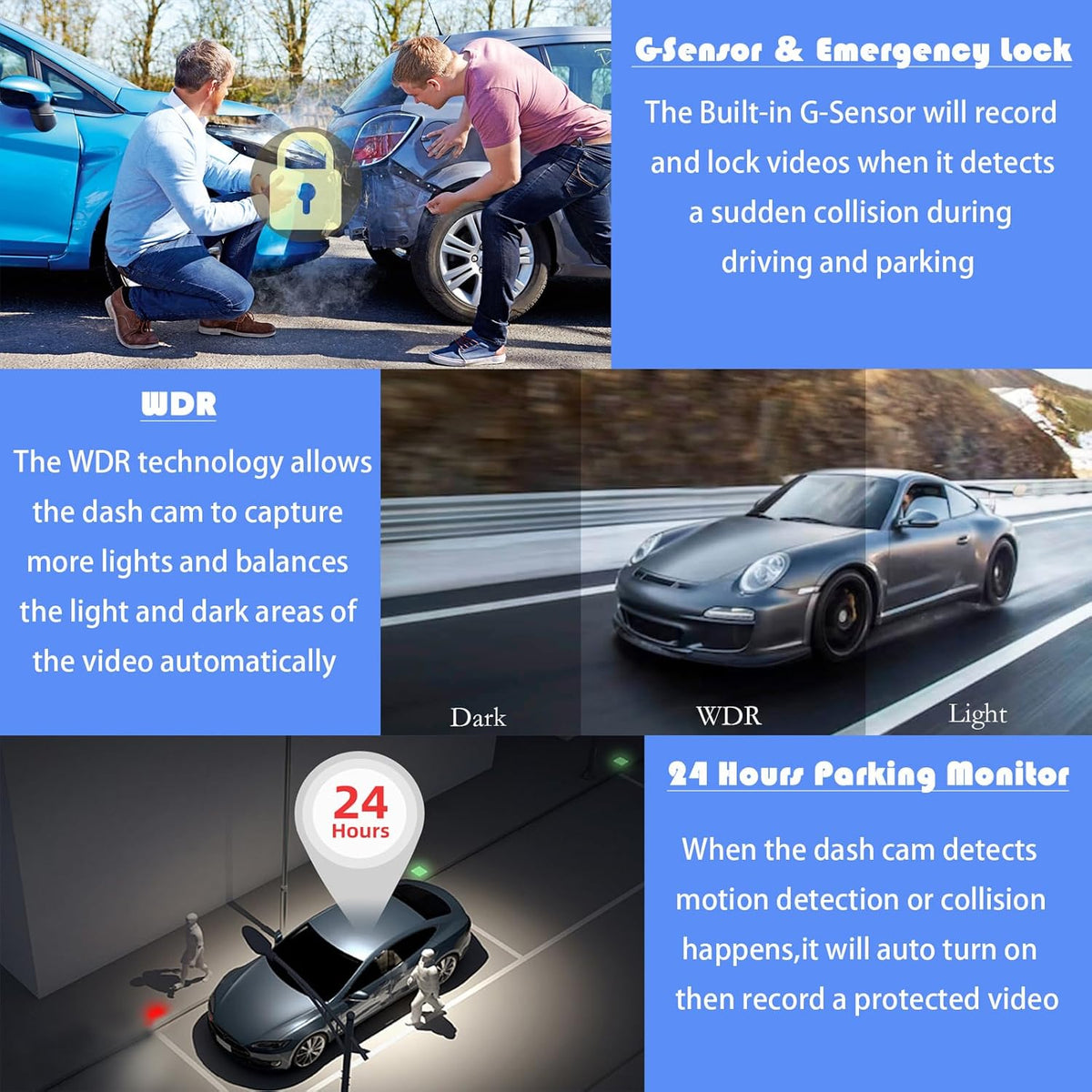 4K UHD Dash Cam with 3'' IPS Screen R9812
