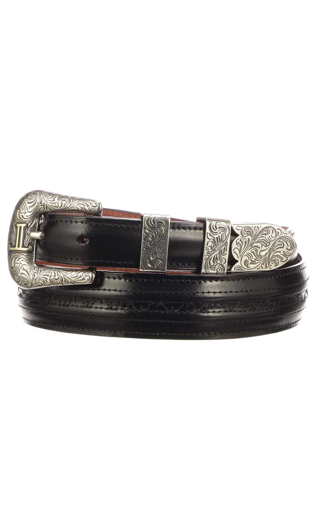 Black Tapered Goat Belt P5760