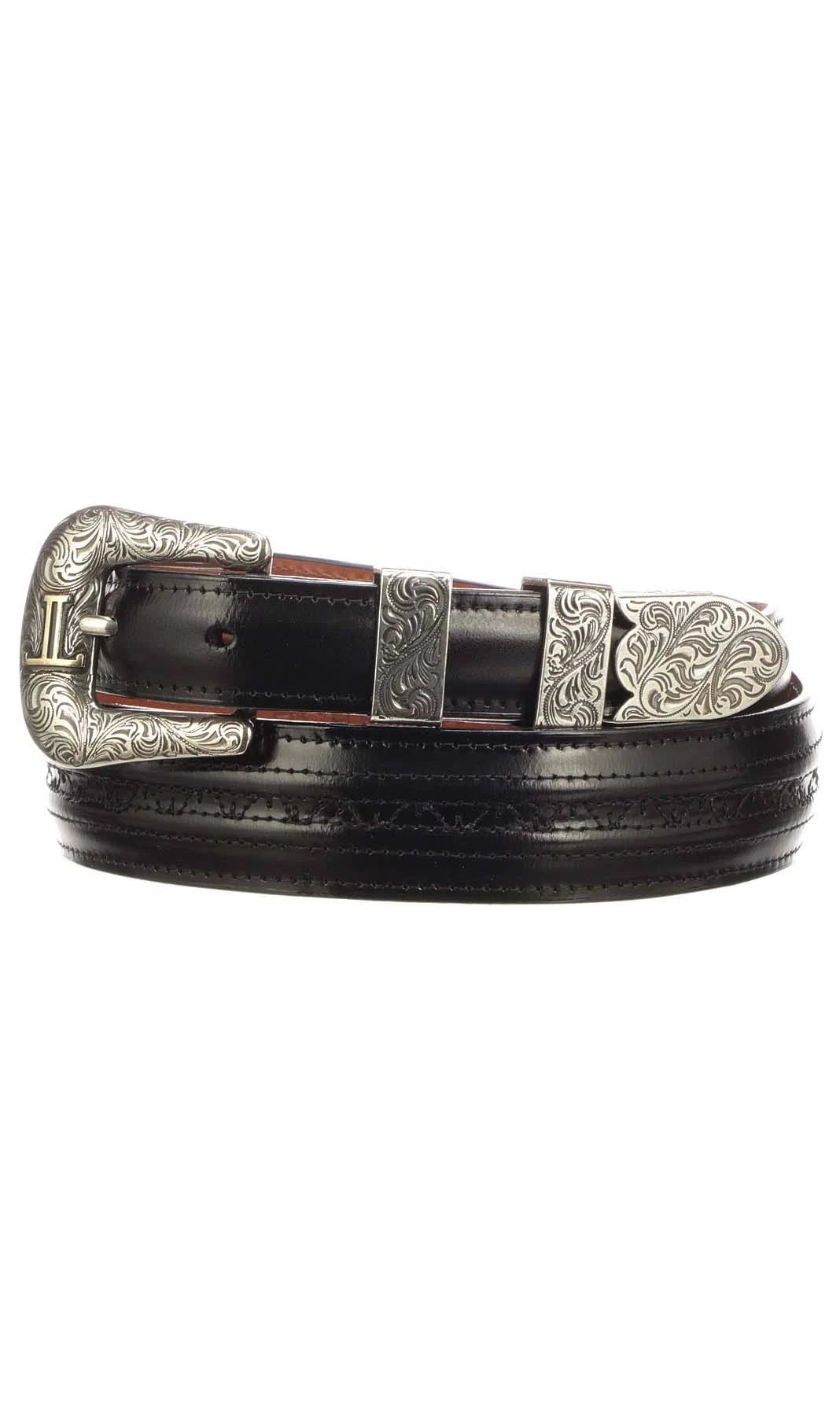 Black Tapered Goat Belt P5760