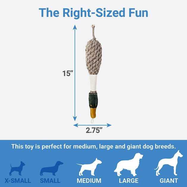 Rope Duck Crinkle Dog Toy N37348