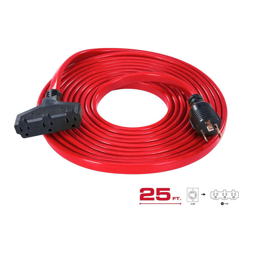 25 ft 30 Amp 125V Generator Extension Cord Adapter Z7657