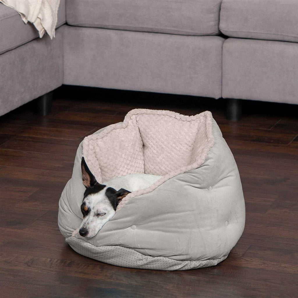 Minky Faux Fur Velvet Calming Hug Bed U8566