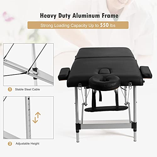 84" Portable Massage Bed with Carry Case S222