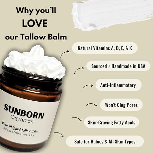 Unscented Organic Grass-Fed Beef Tallow Balm V930