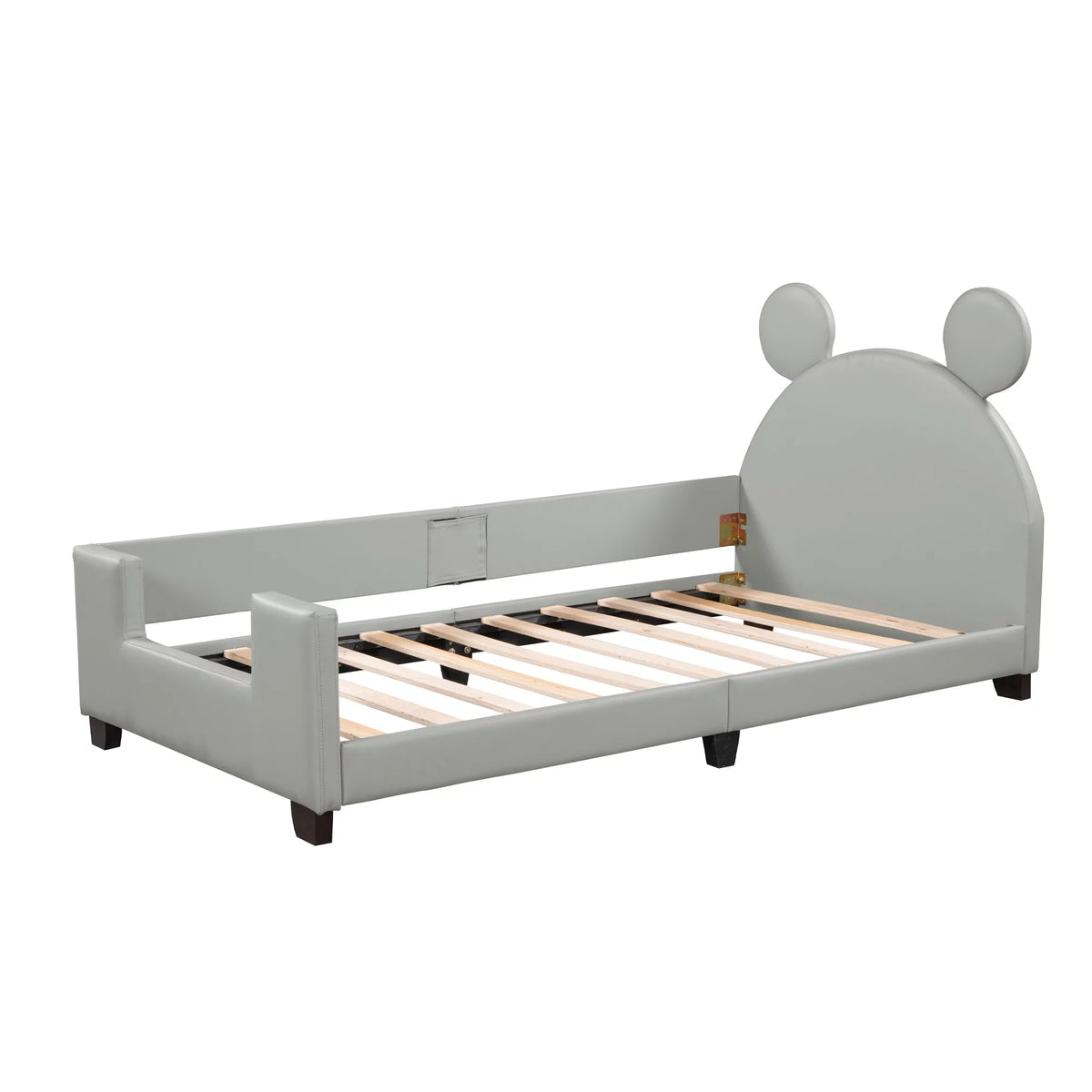 Gray Twin Upholstered Daybed with Headboard U42391