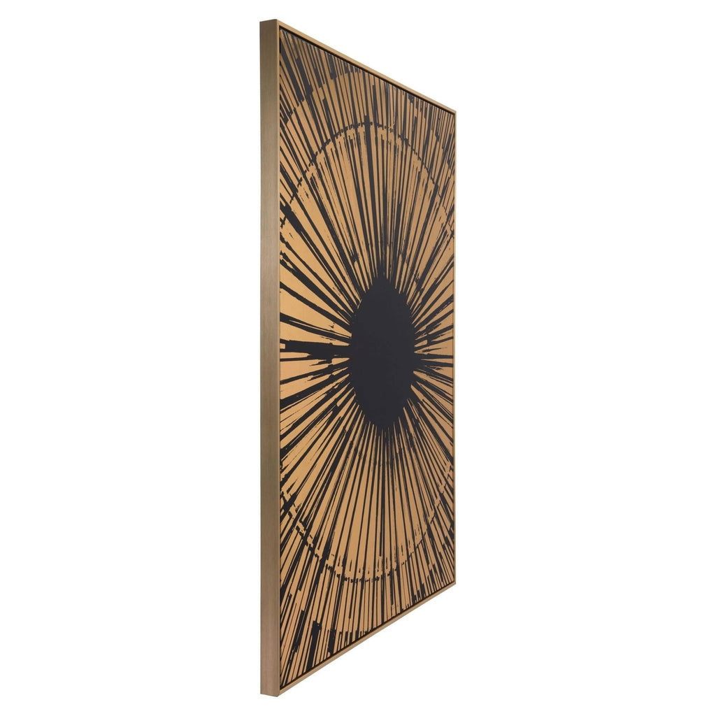 Canvas Black Gold Sunburst T40345