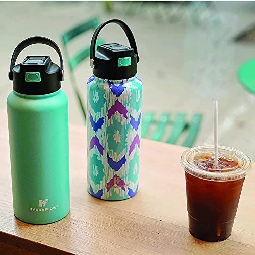Triple Wall Vacuum Insulated Stainless Steel Water Bottle with Flip Straw B234271