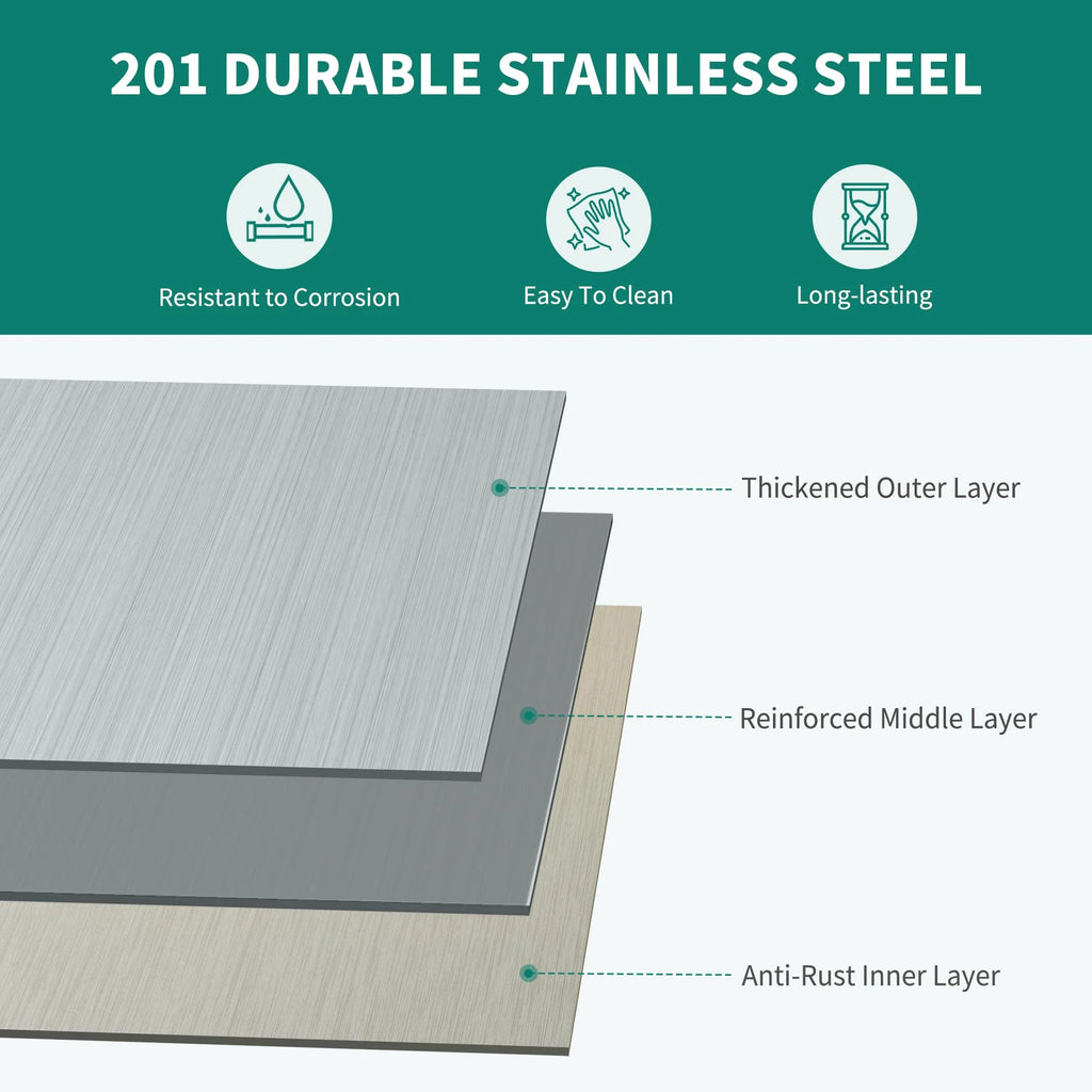 48"*18"*72" 5 Tier Stainless Steel Storage Shelf E6534