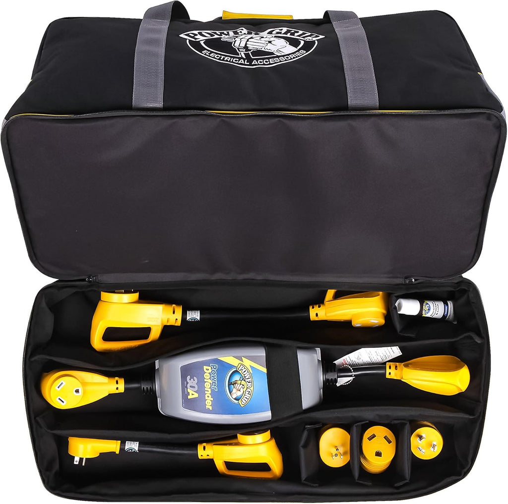 Black Electrical Accessory Bag with Adapter Storage D165