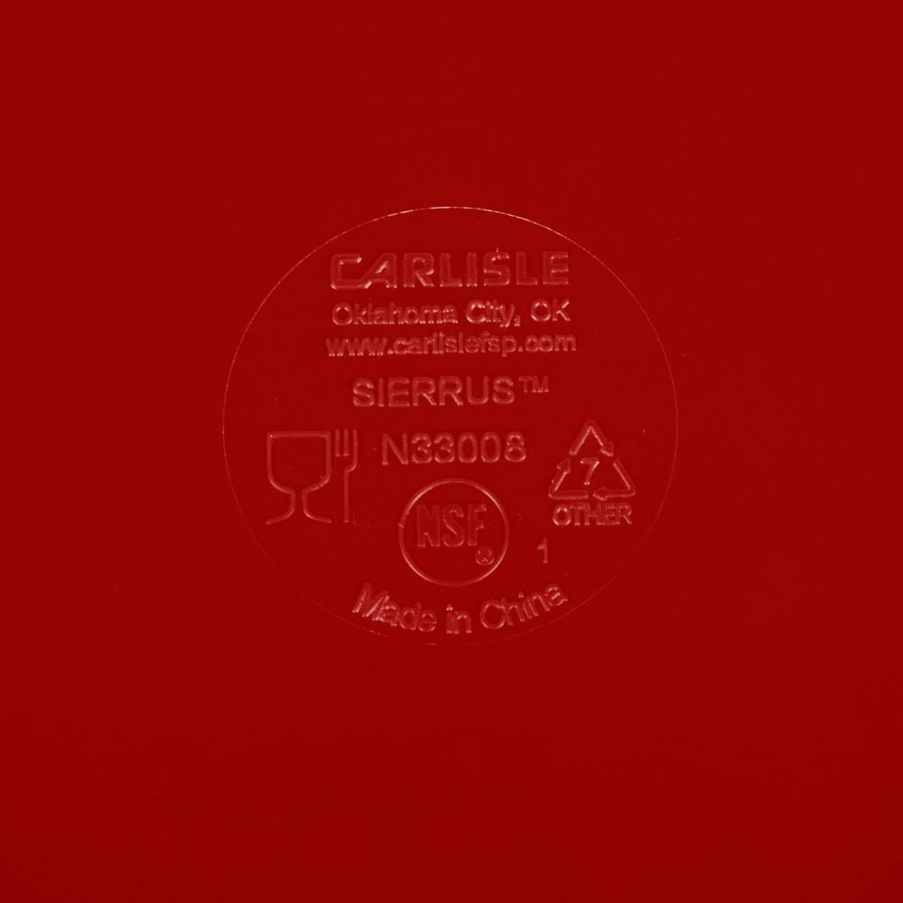 Red Narrow Rim Melamine Pie Plate - 48/Case E15675