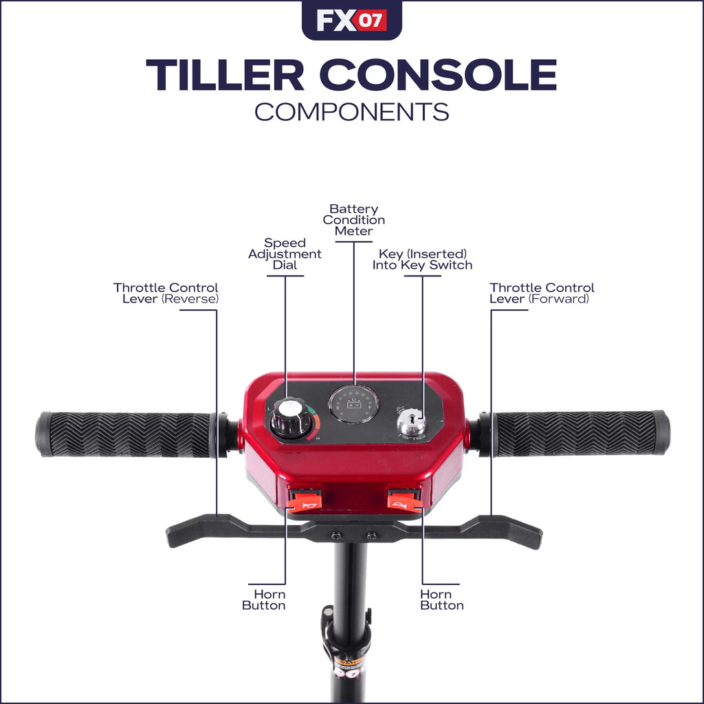 Red Automatic Foldable Mobility Scooter E862542