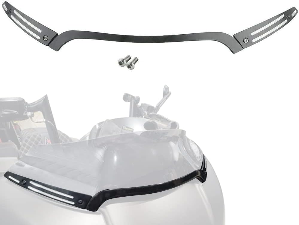 Black Split Windshield Side Trim Center Trim Kit for Harley Touring Road Glide Models Y300794