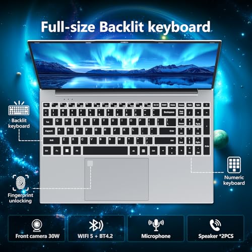15.6 Inch Gaming Laptop, 16GB RAM 1TB SSD N95 Processor FHD IPS 1920 x 1080 L404813