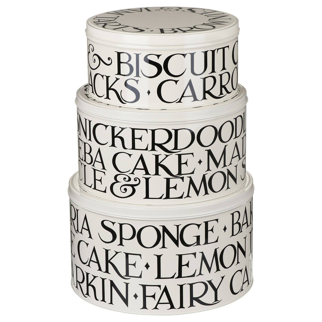Black Set of 3 Cake Tins A87164