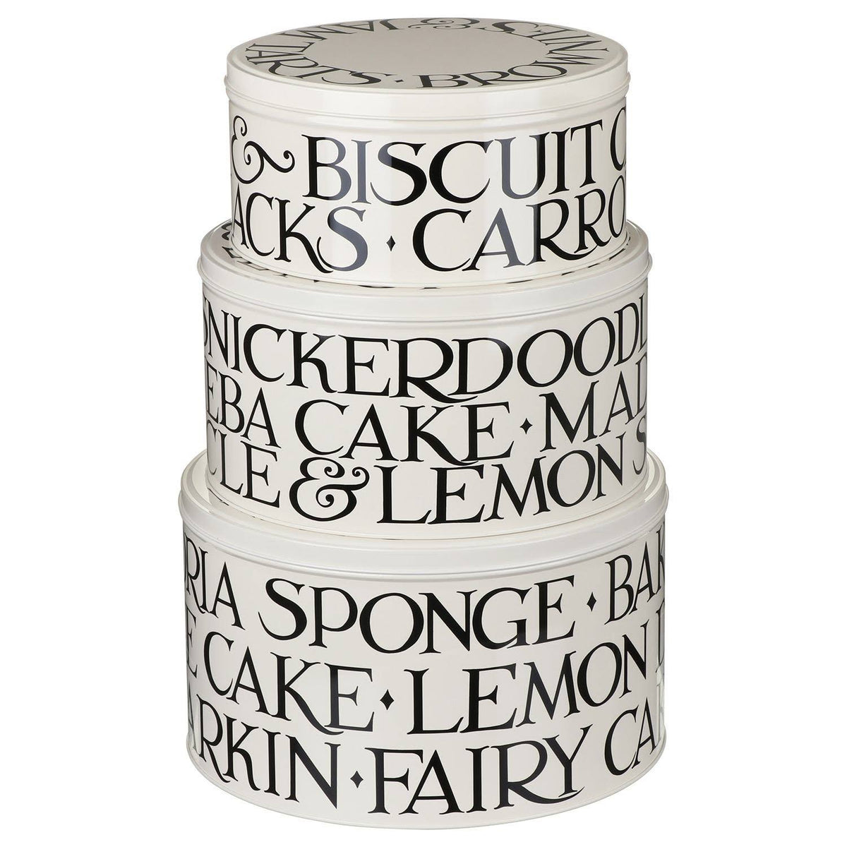 Black Set of 3 Cake Tins A87164