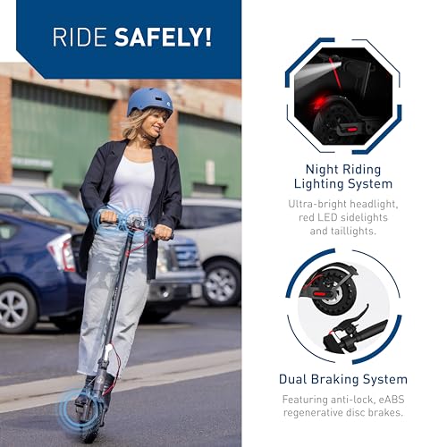 Electric Scooter, 350-500W Motor, 8.5"-10" Solid Tires, 17-40.4 Miles Range, 19 Mph Folding F130517