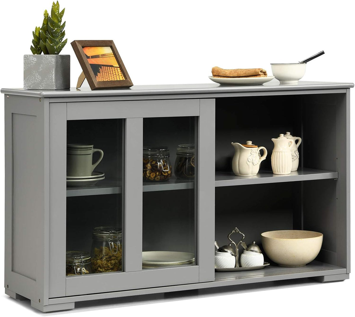 Espresso Sideboard with Sliding Door B997542