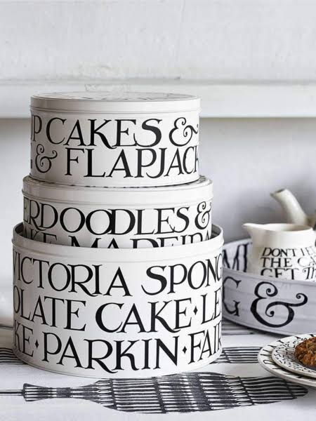 Black Set of 3 Cake Tins A87164