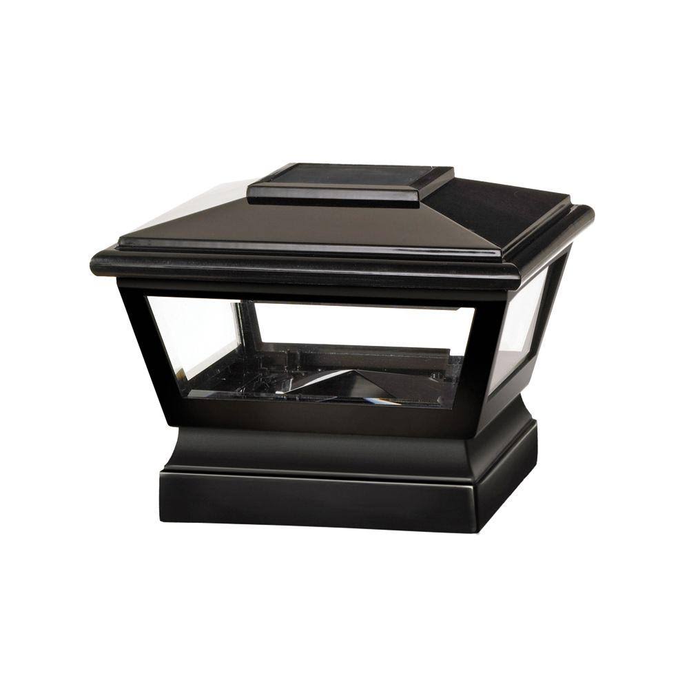 Black Vinyl Solar Light Post Cap with Black Base Y62428