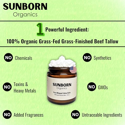 Unscented Organic Grass-Fed Beef Tallow Balm V930