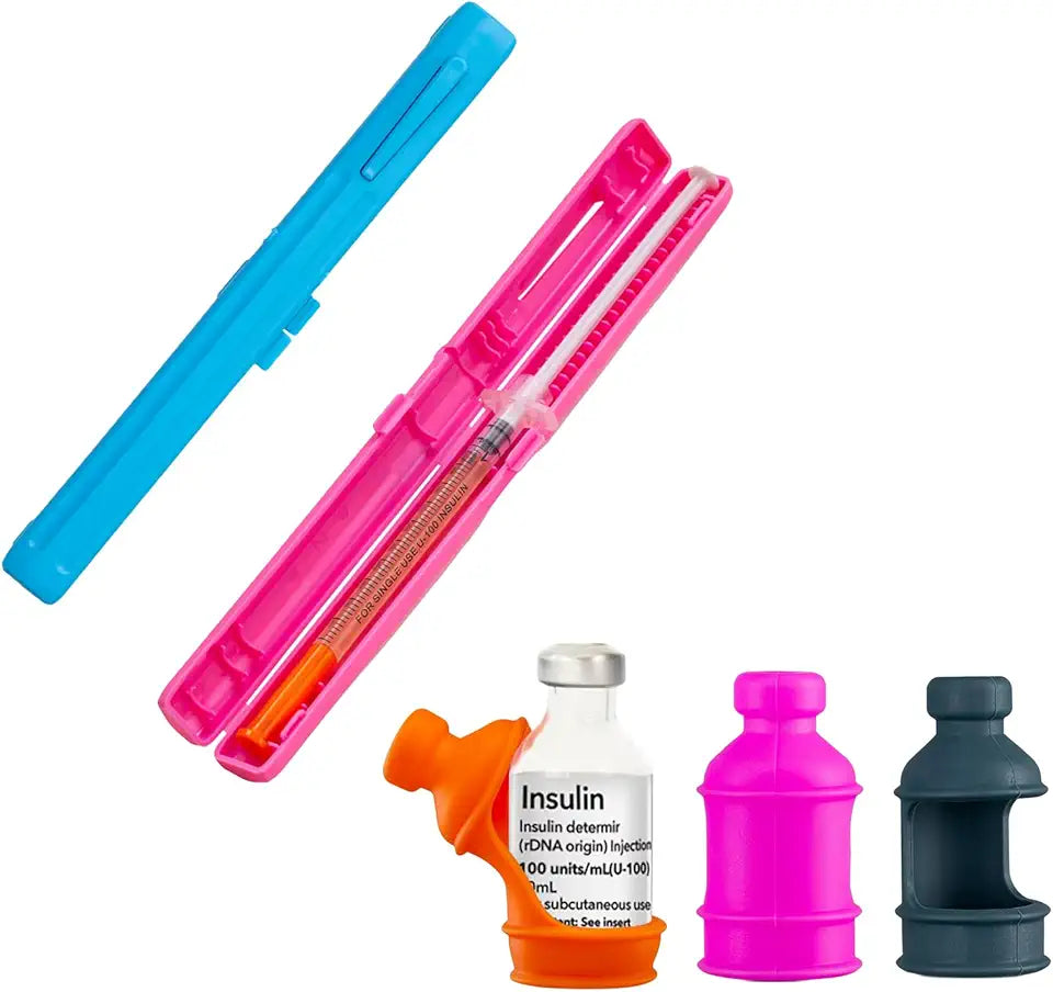 3 Pack Insulin Vial Protector Sleeves and 2 Pack Prefilled Syringes T500947