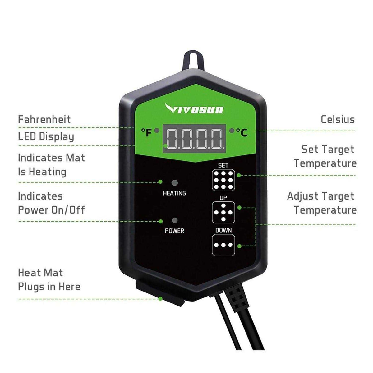 Seedling Heat Mat and Digital Thermostat Combo Set M46486