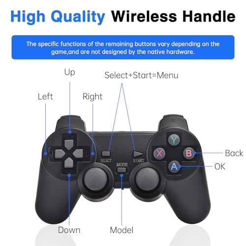 Classic Retro Gaming Console with 41 Emulators 4K HD 2.4G Wireless Controllers 64GB Y567419