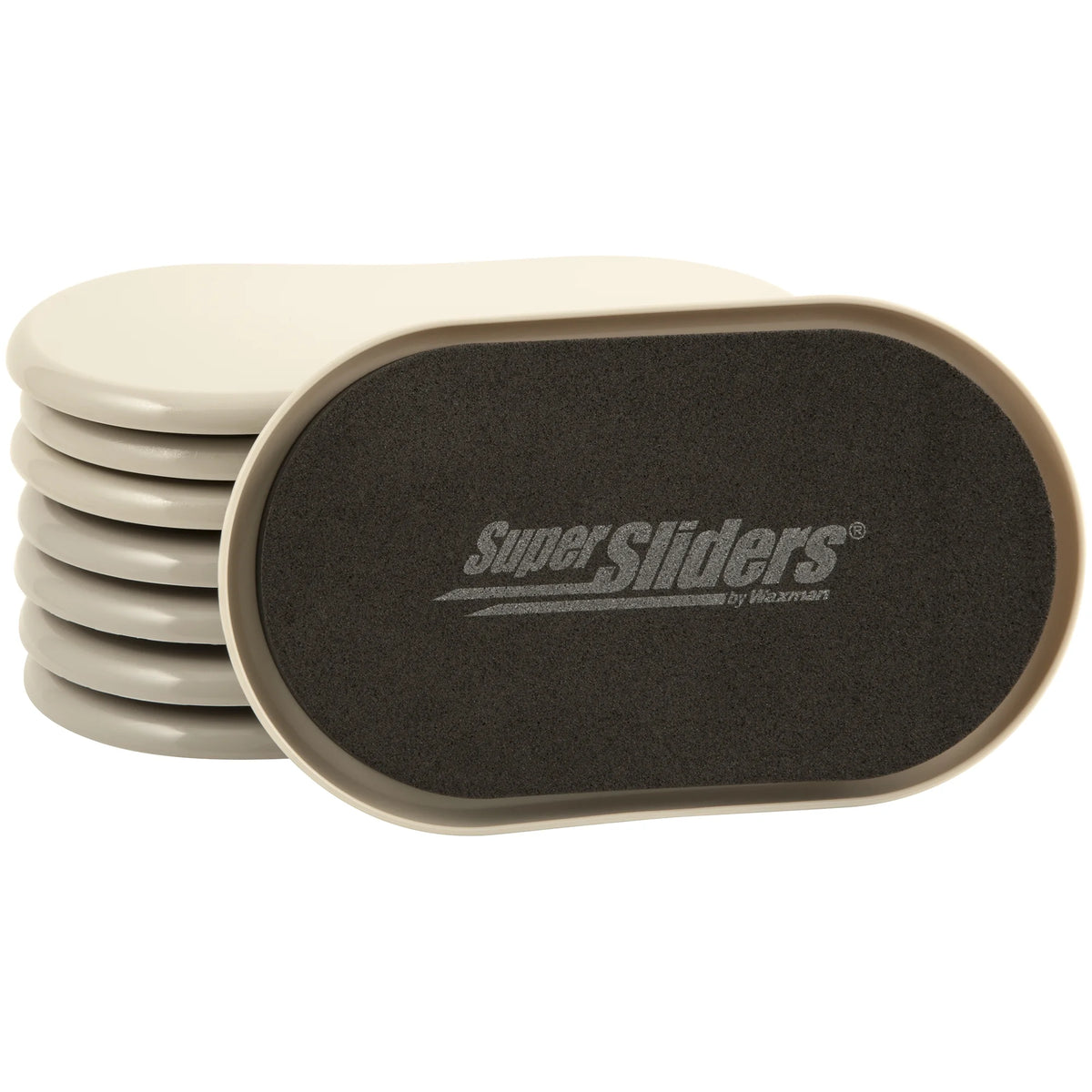 3 1/2" x 6" Oval Reusable Furniture Sliders, Beige (8 Pack) R984