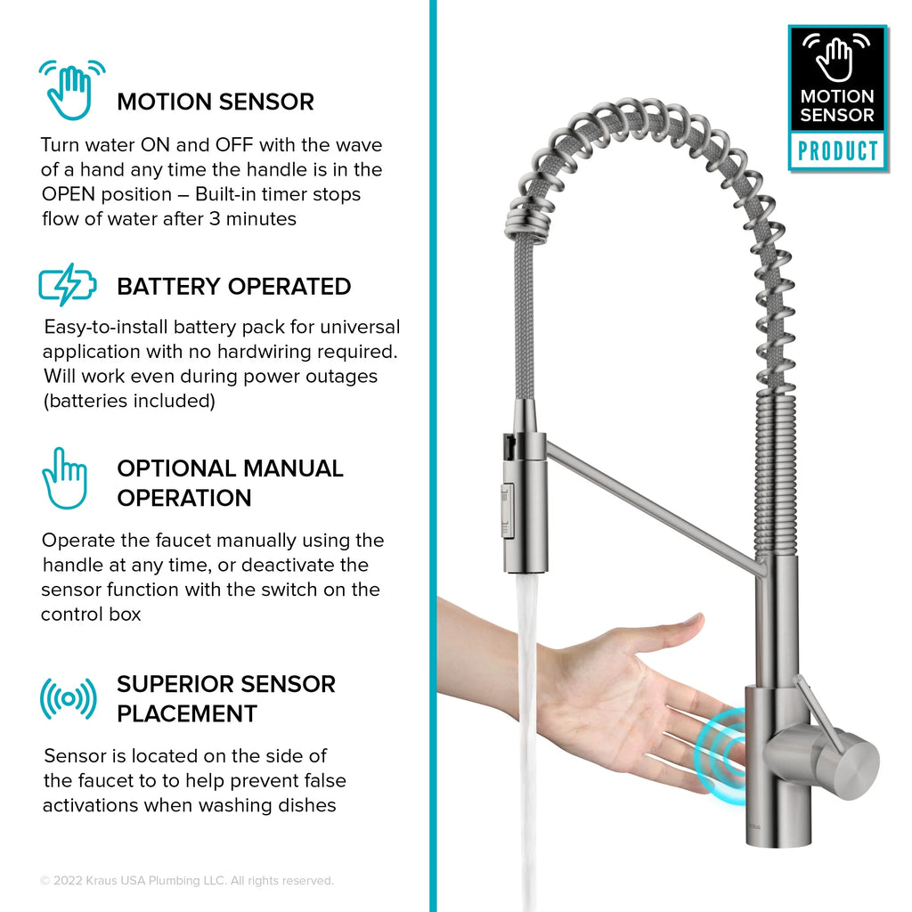Touchless Sensor Pull-Down Single Handle Kitchen Faucet B8516