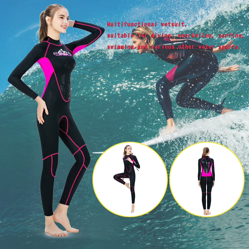 3MM Women Neoprene Full Body Wetsuit M W424