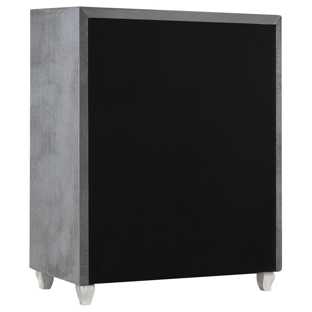 Grey Upholstered Tufted Bedroom Set I720