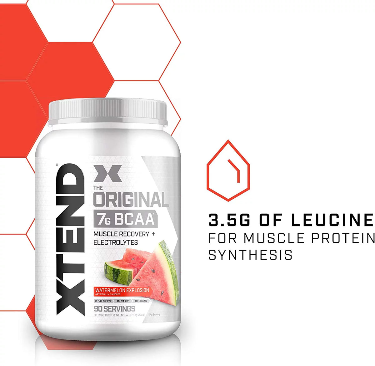BCAA Powder Watermelon Electrolytes 90 Servings T7472