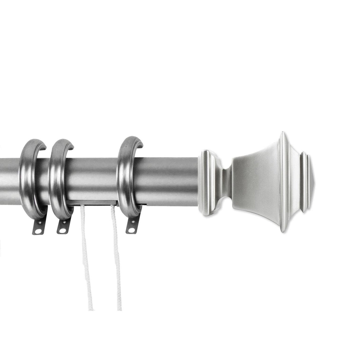Decorative Traverse Rod with Ring in Satin Nickel L819748