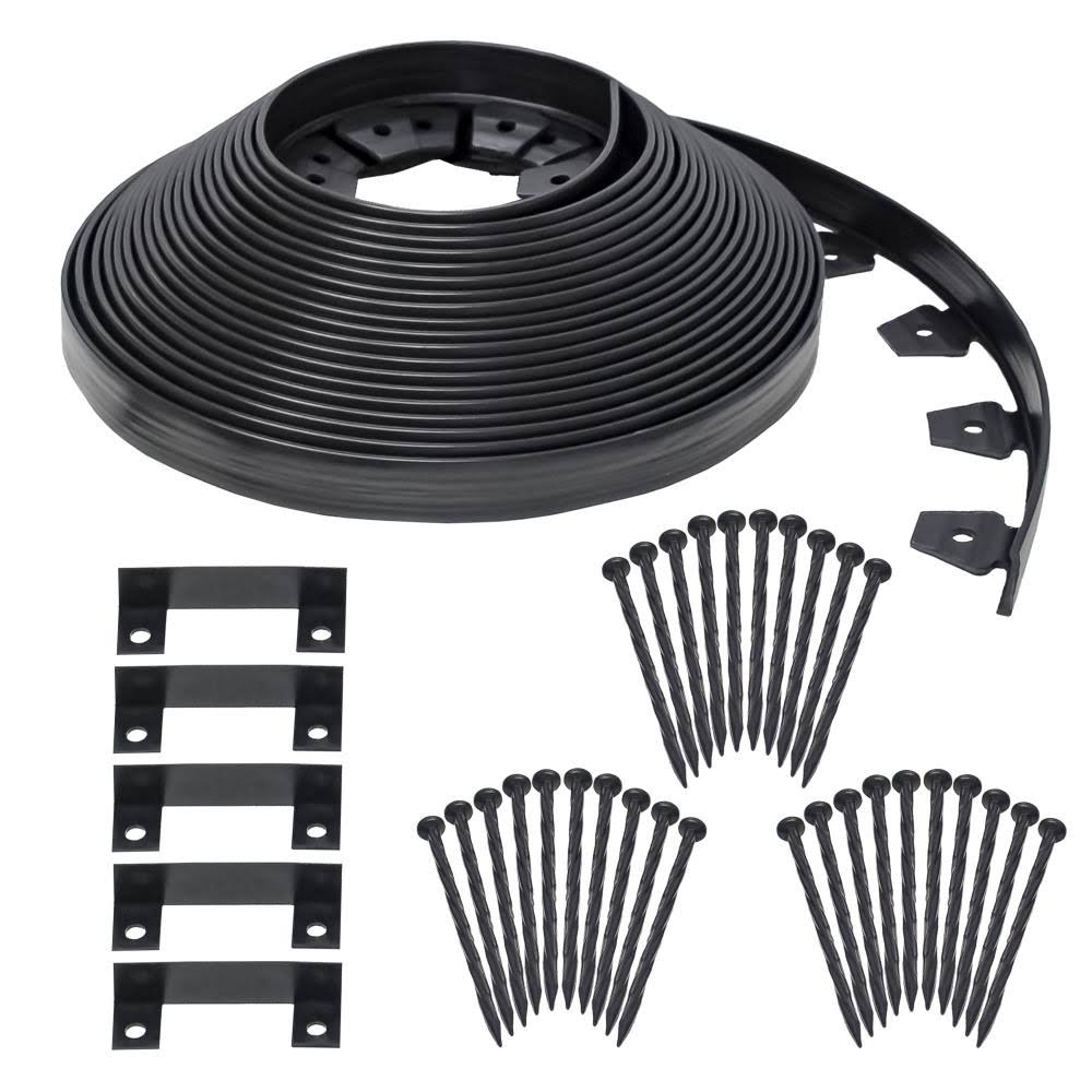 Black Plastic Landscape Edging Roll O7900
