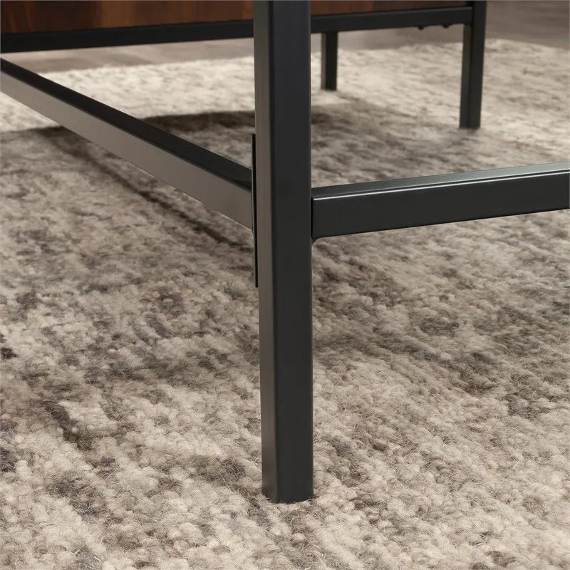 Engineered Wood Single Pedestal Desk in Grand Walnut W582