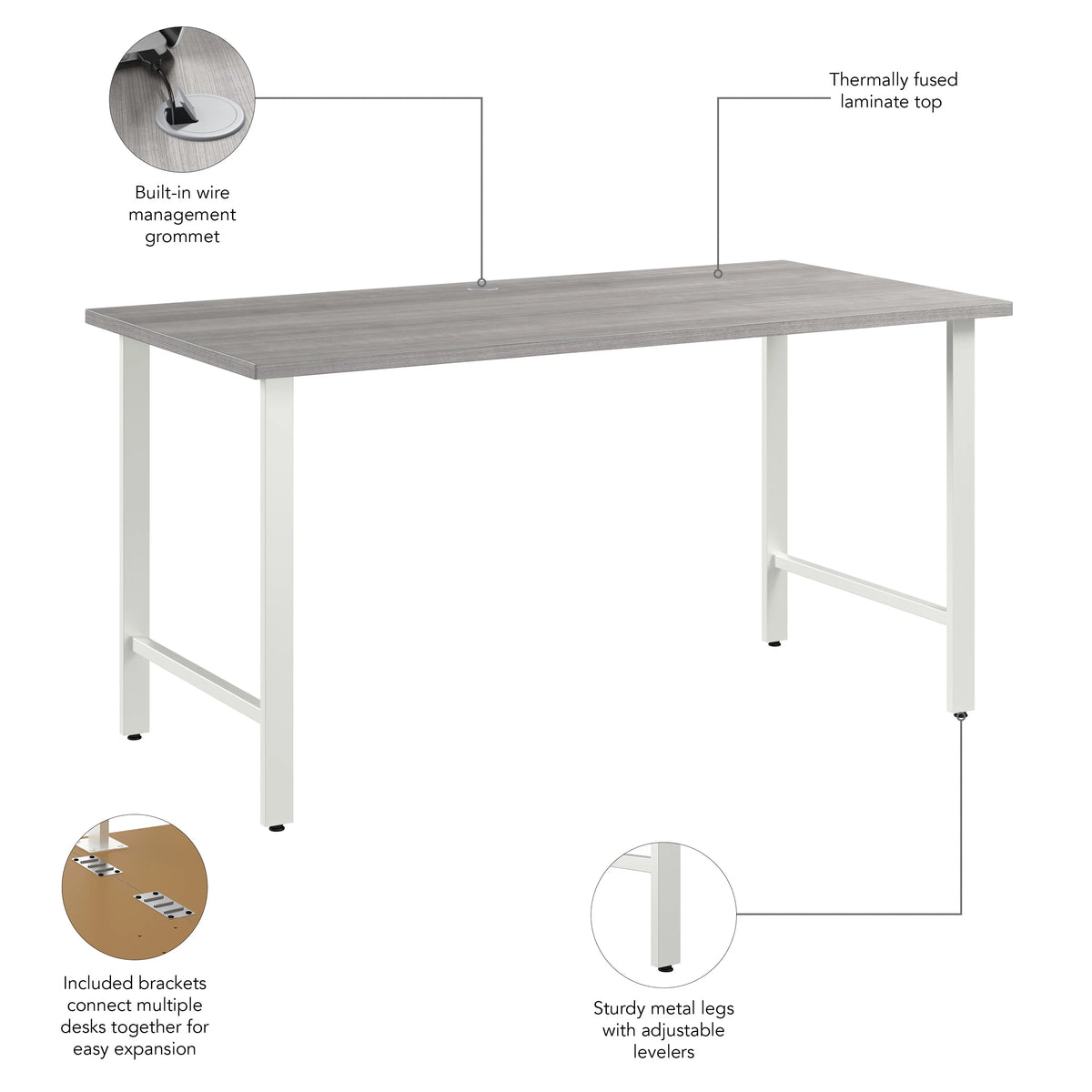 60W x 30D Computer Desk in Platinum Gray T53743