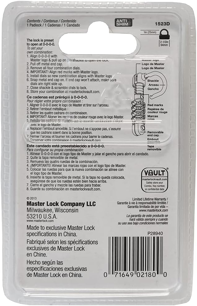 Combination Padlock V521