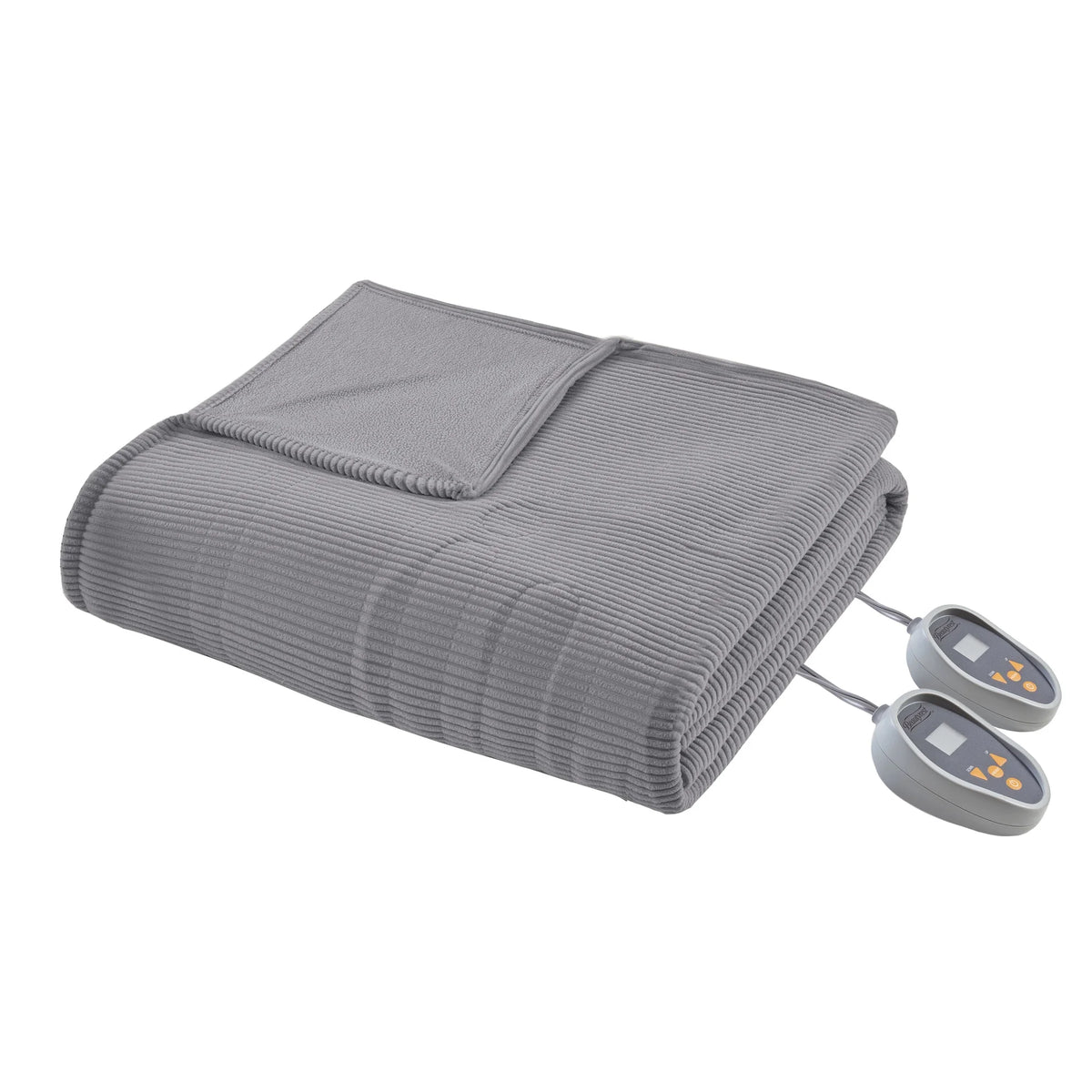 Queen Grey Microfleece Electric Heated Blanket W52789