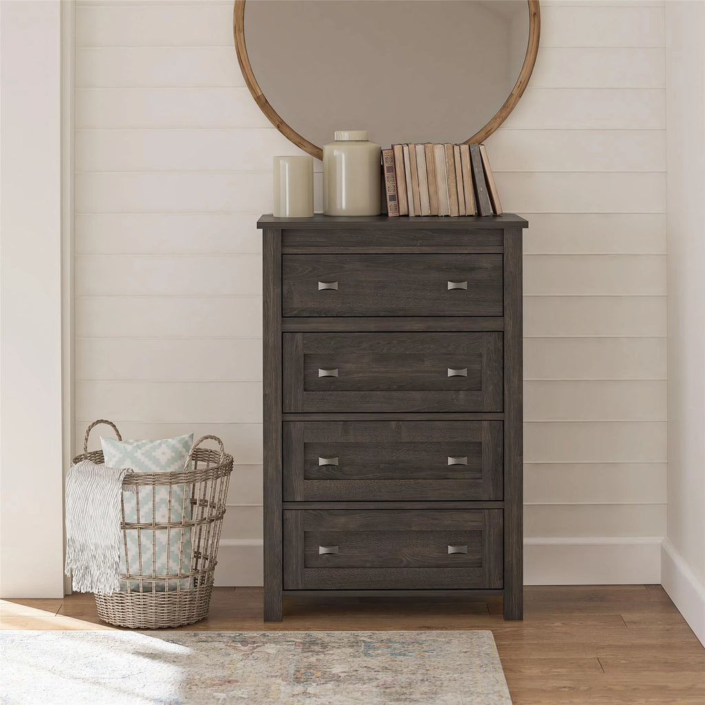 4 Drawer Weathered Oak Dresser Y481697