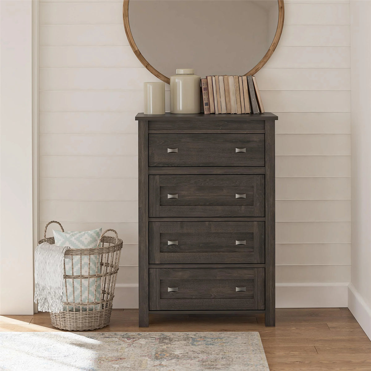 4 Drawer Weathered Oak Dresser Y481697