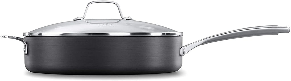 Hard-Anodized Nonstick Sauté Pan with Cover, 5-Quart T8240
