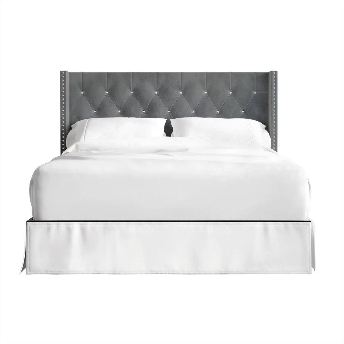 Black Velvet Upholstered Bed Z302